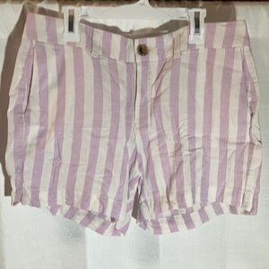 Old Navy White and Lavender Striped Fabric shorts